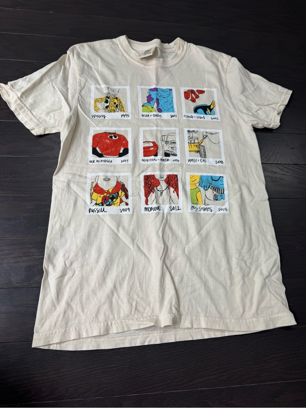 Makers of Magic and Wishes Graphic T-Shirt with Color Block Pixar Squares